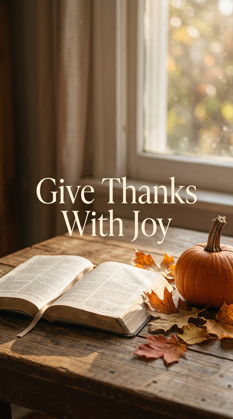 Give Thanks With Joy - happy thanksgiving wishes