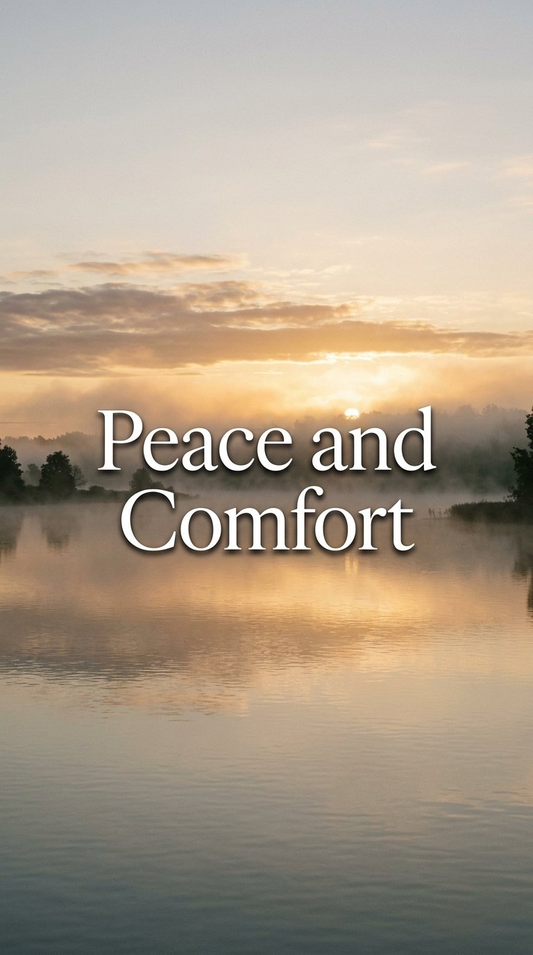Peace and Comfort — sunrise over calm water