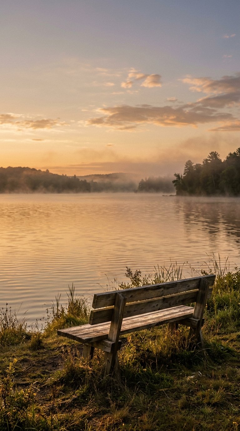 Sympathy messages for loss of father — peaceful sunset over a quiet lake